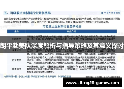 朗平赴美队深度解析与指导策略及其意义探讨